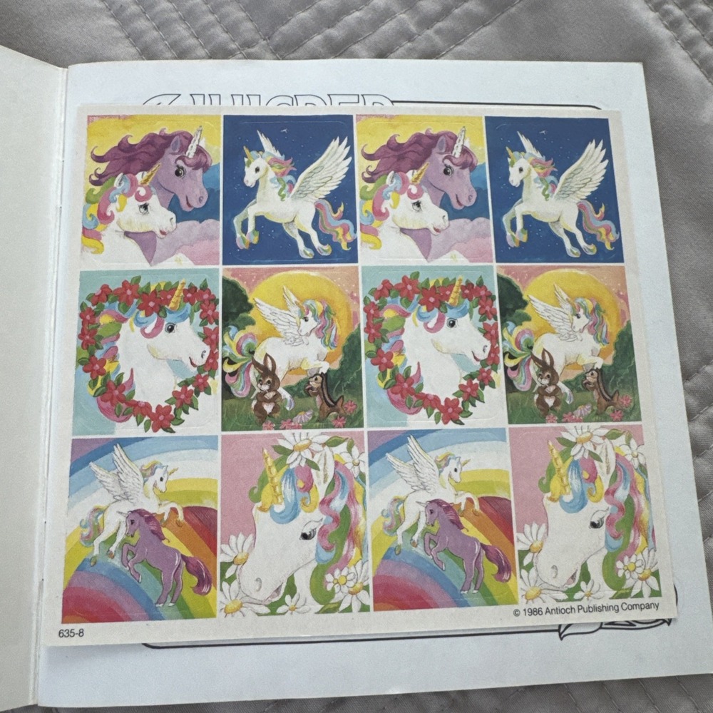 RARE 1986 WHISPER The Winged Unicorn WHISPER'S SECRET DREAM WITH STICKERS!! - Picture 2 of 4